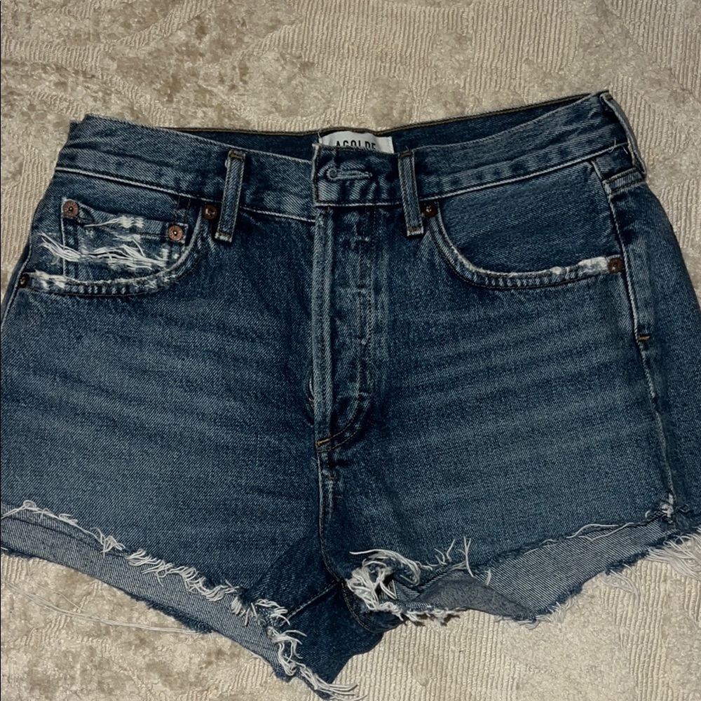 AGOLDE Women's Blue Denim Shorts